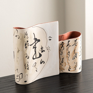 Vase à fleurs séchées en forme de livre personnalisé en gros, décoration de table en céramique moderne pour hôtels et bureaux, pour la décoration de mariages - Product Image 4