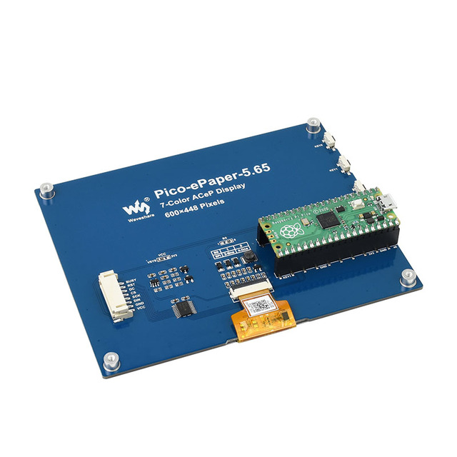 5.65inch Colorful E-Paper E-Ink Display Module for Raspberry Pi Pico 600*448 Pixels ACeP 7-Color Pico-ePaper-5.65