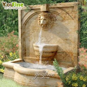 Fontana a Muro in Marmo Bianco Intagliata a Mano YOUFINE per Giardini e Ville all'Aperto - Product Image 4