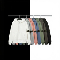 Sudadera con Capucha Oversize Unisex de Alta Calidad, Forro Polar Sólido, Logotipo Personalizado, Bordado 3D, 100% Algodón, Antipilling, Gruesa, para Hombre