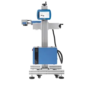 맥주 주석 캔 인쇄 생산 날짜 용 섬유 레이저 프린터 온라인 비행 레이저 마킹 기계