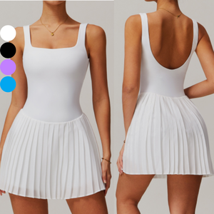 Schnellt rockn ender Tennis anzug Kurzer Rock anzug für Frauen Golf kleid mit hoher Taille Fitness Tennis Tragen Sie Tennis röcke für Frauen - Product Image 1