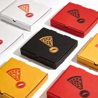 Kotak Pizza Kardus Kustom Logo Berkualitas Tinggi, Murah, Portabel, dan Dapat Digunakan Kembali dari China, Kemasan Pizza Grosir 20000 pcs