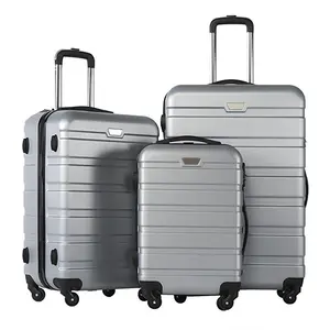 Di marca personalizzata valigia 360 gradi sacchetto dei bagagli di viaggio set con trolley in alluminio maniglia per il lungo di vacanza