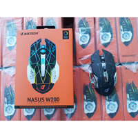 JERTECH W200 Profesional Gamer Ergonómico Diseño USB Conectado PC Coche Diseño Recargable RGB Retroiluminado Inalámbrico Gaming Mouse