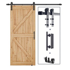 Complete Set Steel Movable Tracks <b>Barn</b> <b>Doors</b> Modern Fully Detachable Soft Closing Easy Assembly Durable Workshop Hotel Bedroom - Product Image 4