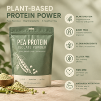 Bubuk Isolat Protein Kacang Polong Nabati Tanpa Rasa Non GMO Bebas Gluten Meningkatkan Imunitas 2.26kg Grosir OEM ODM Halal