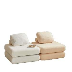 Modular Mochi <b>Sofa</b> Bed Foam Filling Square Shape <b>Cream</b> Color Living Room Furniture For Children Adults Elderly - Product Image 3