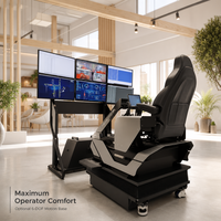 Station d'opérateur télécommandée intelligente NM1000 à 3 écrans, simulateur de conduite industriel pour camions miniers autonomes