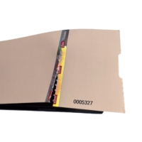 Papel Térmico de Admisión con Tinta Invisible Anti-falsificación, Impresión a Doble Cara, Número de Serie para Eventos, Boleto con Estampado Dorado Plegado
