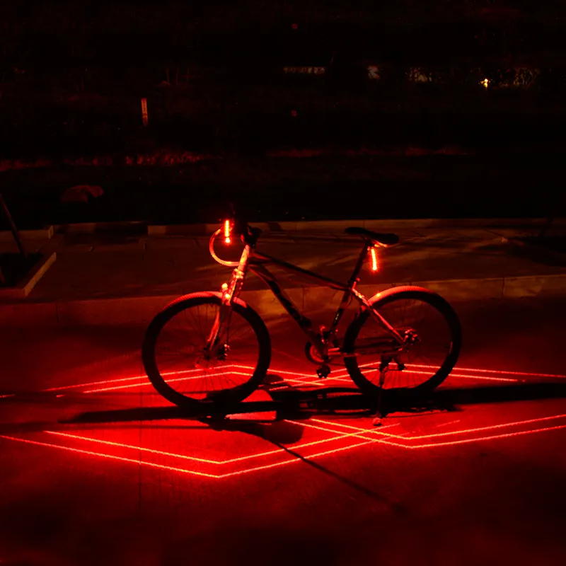Mini Red Flexible Lamp Laser Bike Led Turn Signal Laser Pointer Pet Toy Bike Bicycle Light Set Usb Rechargeable