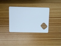 Kartu Bisnis PVC/Polikarbonat Kustom, Kartu RFID Kecil dengan Jendela Transparan dan Lubang Punch untuk Keanggotaan Hotel