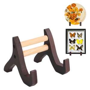 Simple Wooden Desktop Photo Frame Stand Retro Color Solid Wood <b>Tabletop</b> <b>Display</b> Rack Durable Horizontal Orientation - Product Image 1