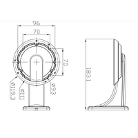 Accessoires de caméra CCTV de sécurité en alliage d'aluminium Intérieur Extérieur Support mural en métal BC-IP302BRW boîte de jonction assortie