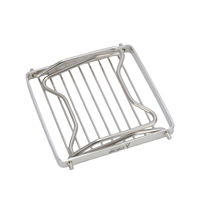 Barbecue pliant portable en acier inoxydable StarCamp pour le camping en plein air avec poêle à charbon et à bois