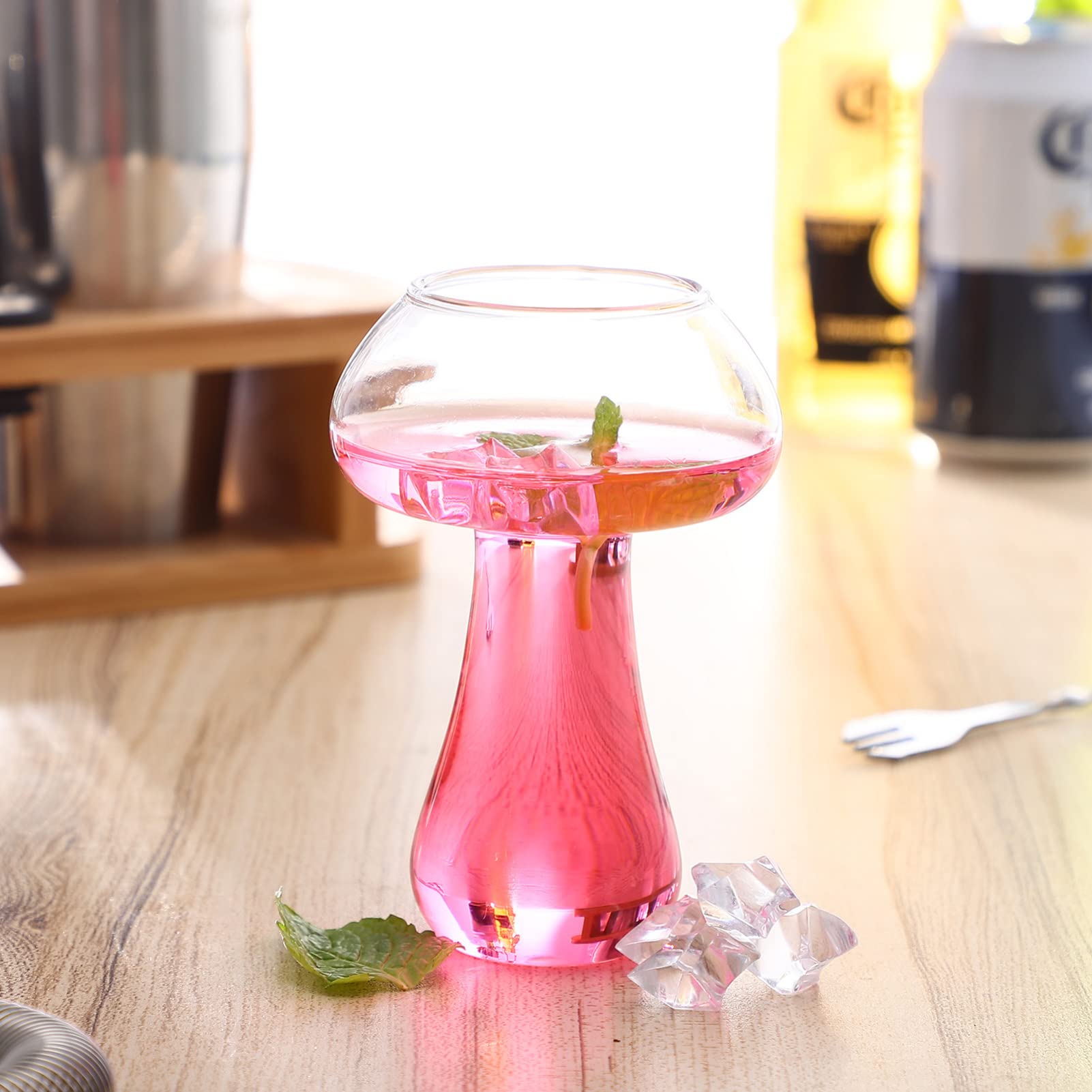Martini Creative Cocktail Dreative Fun Mushroom Shaped Glasses