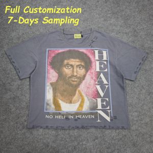 <span class=keywords><strong>Custom</strong></span> Ripped Distressed <span class=keywords><strong>T-shirts</strong></span> 100% katoen streetwear gebreide <span class=keywords><strong>rhinestone</strong></span> boxy fit cropped tee <span class=keywords><strong>t-shirts</strong></span> voor heren - Product Image 1