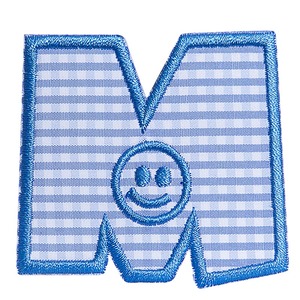 Toppa Ricamata Personalizzata 50MM con Faccina Sorridente e Lettere A-Z, Applicazione da Cucire o Termoadesiva per Giubbotti e Abbigliamento per Bambini - Product Image 2
