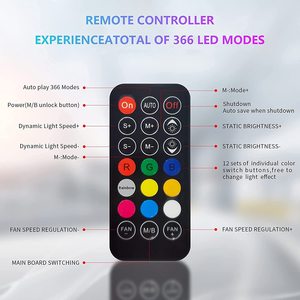 ชุดฮับพัดลม UpHere 10 พอร์ต 6PIN RGB 2 พอร์ต 5V <span class=keywords><strong>3</strong></span> PIN ARGB พร้อมพัดลมเคสพีซี ใช้พลังงานจาก Sata พร้อมรีโมท RF และตัวควบคุม <span class=keywords><strong>M</strong></span>/B - Product Image 5