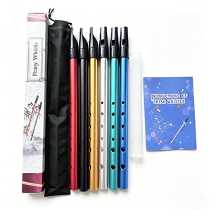 <span class=keywords><strong>Flauta</strong></span> Irlandesa Profesional de 6 Orificios, <span class=keywords><strong>Flauta</strong></span> de Estaño de Acero Inoxidable en Clave C D, Penny Whistle, Instrumento Musical para Principiantes - Product Image 1