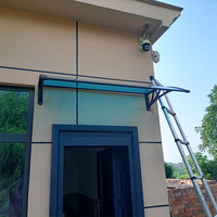 OEM personnalisé bricolage facile à installer 60*100cm design moderne extérieur porte fenêtre auvent support en plastique feuille de polycarbonate auvent