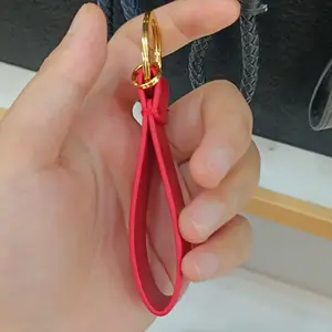 Quà Tặng Khuyến Mãi Đồng Bằng Vòng Chìa Khóa Bán Buôn Cá Nhân Xe Sang Trọng Da Keyring Tùy Chỉnh Da Móc Chìa Khóa Keychain