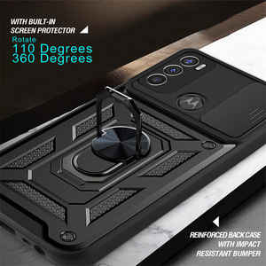 Funda para Motorola <span class=keywords><strong>Moto</strong></span> <span class=keywords><strong>G72</strong></span>, soporte de anillo a prueba de golpes, TPU, PC, Combo de cubiertas para <span class=keywords><strong>moto</strong></span> g10, g20, g31, g52, g60 - Product Image 5
