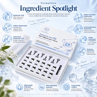 Kit de Sérums Ampoules Hydratants et Repulpants à l'Acide Hyaluronique 7D Fermenté pour Peaux Sèches et Grasses