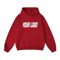 Sweat à capuche unisexe en tricot d'hiver surdimensionné 445 GSM, couleur unie, logo personnalisé, respirant, 65% coton 35% polyester, vente en gros