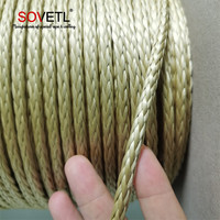 Corde Technora 2mm 3mm 4mm 5mm 6mm 8mm cordon de haute résistance ignifuge sécurité aramide Technora 12 brins corde tressée