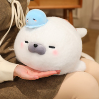 Jouets en peluche en forme de phoque blanc super doux et moelleux de 25 cm et 45 cm