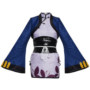 Conjunto de disfraz de Cosplay Cheongsam de Blue Cat para mujeres y niñas, traje de juego de rol de Anime, primavera 2024 - Product Image 5