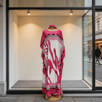 Voile japonais en polyester imprimé numérique floral personnalisé de haute qualité pour usage extérieur, pour filles et femmes soudanaises (Toub)