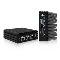 Mini PC CWWK con función de firewall J3710, 4 puertos LAN i225 de 2.5GbE, AES-NI, consola, HD, DP, audio de 3.5 mm, hardware OPNsense, ordenador sin ventilador.