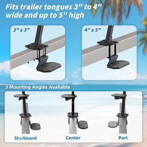 AMBITION Marches de remorque de bateau avec main courante Tapis antidérapant en EVA Capacité de 450Lbs recommandée pour des hauteurs d'étrave jusqu'à 43 ". - Product Image 3
