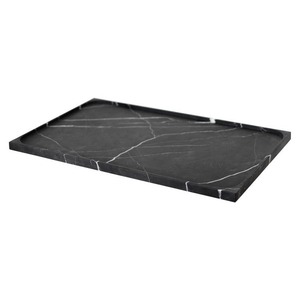 Bandeja Decorativa de Mármol Negro, Plato Rectangular para Servir, Estilo Japonés, Decoración para el Hogar - Product Image 1