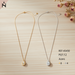 Collana a Catena Fine T in Oro Argento Acciaio 45450 PQT12 - Product Image 3