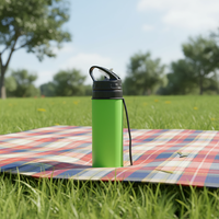 Bouteille d'eau en silicone pliable, écologique, nouvelle conception, avec bouchon à boire directement, sans BPA, sans danger pour les aliments et réutilisable
