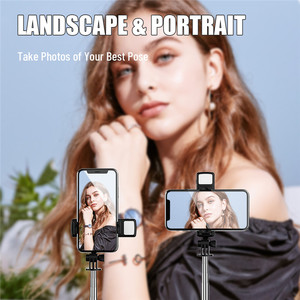 Venta al por mayor S03S trípode de <span class=keywords><strong>Viaje</strong></span> Luz de relleno Selfie Stick portátil Smartphone Flexible Selfie Stick para <span class=keywords><strong>viaje</strong></span> con LED - Product Image 4