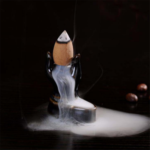 Buddhism Hand Backflow Incense Burner For Home Decor - Product Image 4