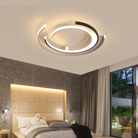 Plafond Lustre Éclairage Pour Salon Chambre Moderne Plafonnier Lustre Rond En Aluminium Plafond Led Lumières