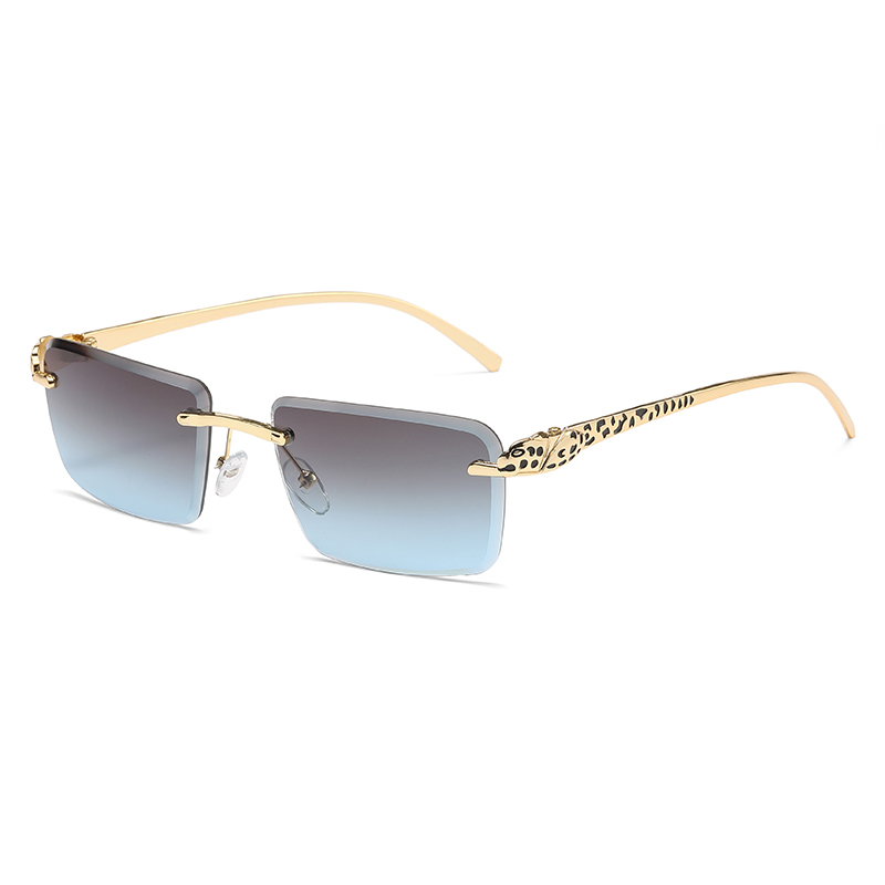 2024 Diamond Cut Clear Rectangle Luxury Sunglasses for Women  display picture 3