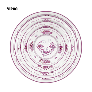 2025 New Design Eco-Friendly Wedding Ceramic Porcelain Dinnerware Set Pink Flowers Dishwasher Safe for Events Catering Rental - Product Image 6