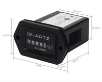 Contador de Horas Digital para Motor, Medidor de Horas, 220V CA, 12V CC, 24V, 36V