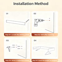Séchoir à linge mural pliable dissimulé |   Organisateur de rangement pour serviettes robuste et durable |   Solution gain de place pour la maison, la salle de bain et le balcon