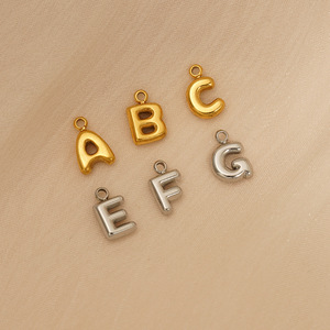 ZOGXIN Stainless Steel Letter Pendant 18K Gold Plated Alphabet Charm For DIY Jewelry Necklace Bracelet Making Accessories - Product Image 3