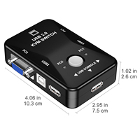Offre Spéciale Commutateur KVM USB VGA 2 Ports avec Contrôleur à Boutons pour Clavier, Souris et Imprimante – Plug and Play