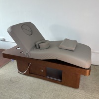 Table de massage électrique moderne inclinable à 4 moteurs, relevable d'une seule touche, pliable et portable, pour salon, soins du visage, cils, beauté, spa et gym