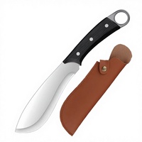 Couteau de chasse, lame en acier inoxydable, manche en résine, étui en cuir, pour droitier, 6-7,9 pouces, finition polie, moderne, compatible lave-vaisselle