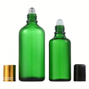 Bouteilles d'huile essentielle vert bleu ambre 10ml de qualité supérieure flacon compte-gouttes de sérum emballage cosmétique - Product Image 6